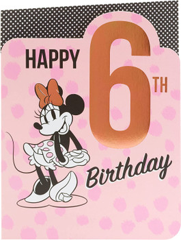 UK Greetings Disney Carte d'anniversaire 3 ans pour elle/fille avec  enveloppe – Badge – avec Minnie Mouse, 121 mm x 229 mm : :  Fournitures de bureau