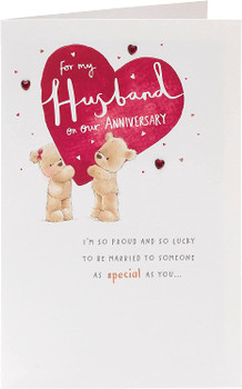 Adorable Bears Husband Wedding Anniversary Card