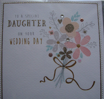 Daughter on your Wedding Morello London design Congratulation Greeting Card