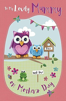 Mummy Owl Mother's Day Quality Greeting Card