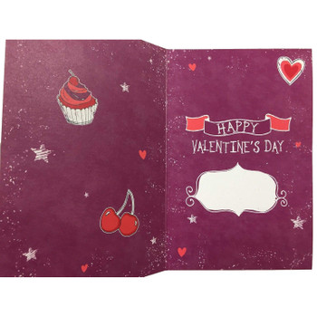 To My Fabulous Valentine Day Black & Red Open Greeting Card