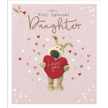 Boofle with A Heart Daughter Valentine's Day Card