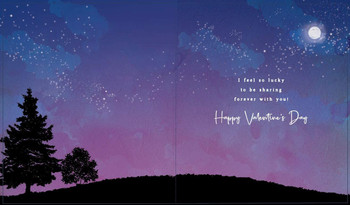 Romantic Starlit Design Wife Valentine's Day Card