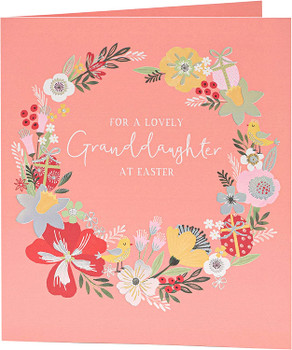 Floral Design Lovely Granddaughter Easter Card