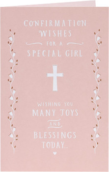 Confirmation Religious Holy Card For Girls