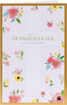 Flower Design Confirmation Card for Granddaughter