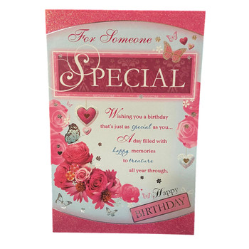 Someone Special Lovely Verse With Roses Design Birthday Card