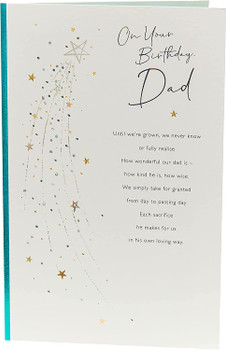 Dad Birthday Card with Sentimental Verse
