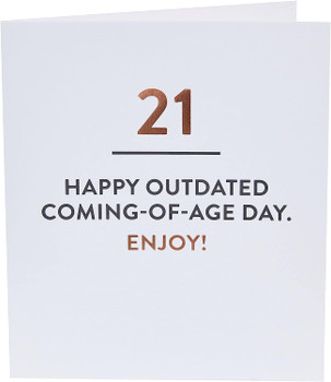 Adult Message Funny 21st Birthday Card
