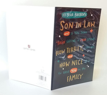 Contemporary Attractive Foil Finish Son-in-Law Birthday Card