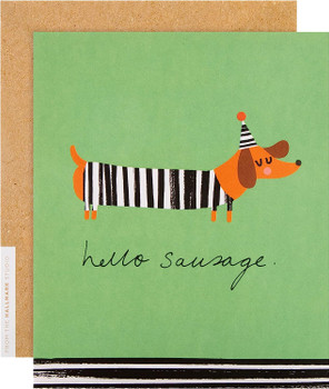 Contemporary Sausage Dog Design Any Occasion Blank Card 