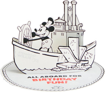 Disney 100 Pop Up Steamboat Willie Mickey Mouse Design Birthday Card