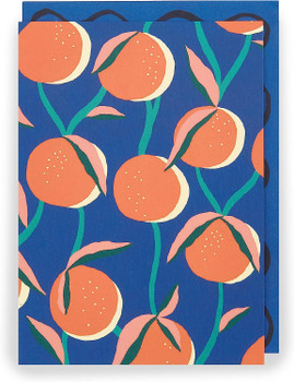 Kindred Oranges Pattern Blank Greetings Card