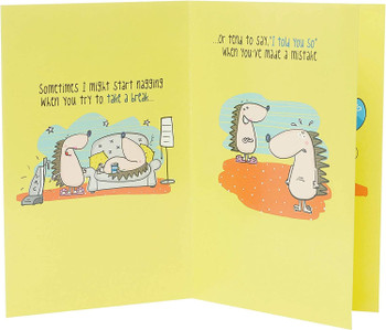 Cute Funny Design with Hedgehogs and Verse Husband Birthday Card