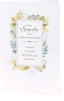 Loss of Dad deepest Sympathy Nice Verse Memories Greeting Card
