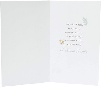 Loss of Dad deepest Sympathy Nice Verse Memories Greeting Card