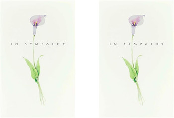 Classic Watercolour Flower Design Sympathy Bereavement Card