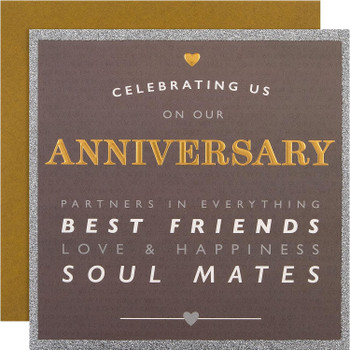 Contemporary Text Based Design Our Anniversary Card