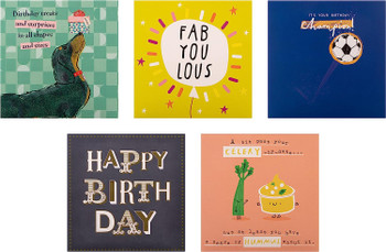 Multipack of 20 Birthday Cards in 20 Contemporary Designs