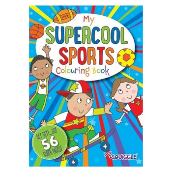 12 x Super Cool Sports Colouring Books