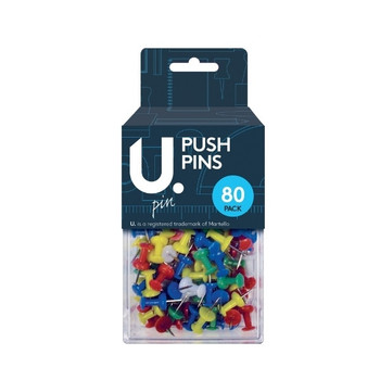 12 x Pack of 80 Push Pins