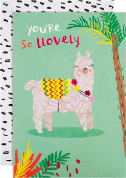 Contemporary Quirky Llama Design Any Occasion Blank Card