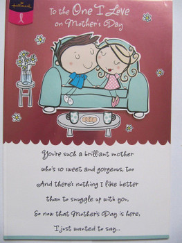 HALLMARK FANTASTIC COLOURFUL RAISED PEOPLE ONE I LOVE MOTHERS DAY GREETING CARD