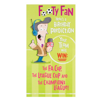 Hallmark Birthday Card "Footy Fan" Medium