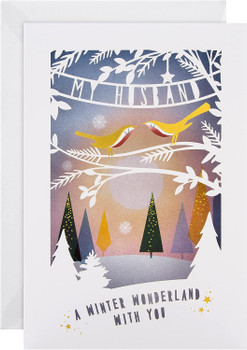 Traditional 3D Shadowbox Design Husband Christmas Card Traditional 3D Shadowbox Design Husband Christmas Card