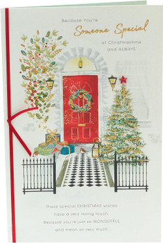 Front Door Scene Someone Special Christmas Card