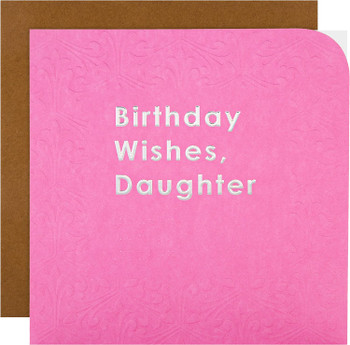 Contemporary Patterned Design Braille Daughter Birthday Card