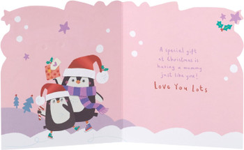 Cute Penguins Design Mummy Christmas Card