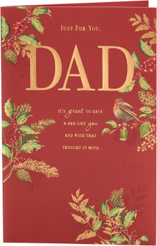 Robin Design Dad Christmas Card
