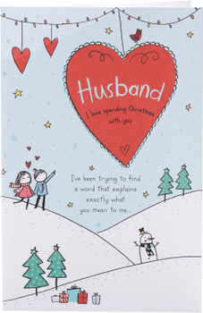 Sweet Sketch Design Husband Christmas Card