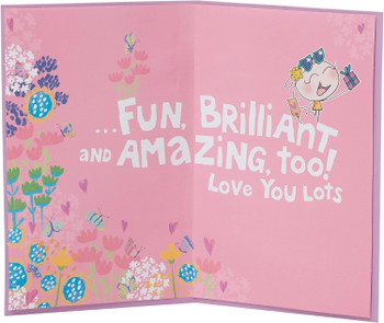 Fun Design Lovely Daughter Birthday Card with Badge 