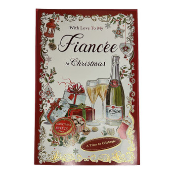 Celebration Themed With Love to My Fiancée Christmas Card Celebration Themed With Love to My Fiancée Christmas Card