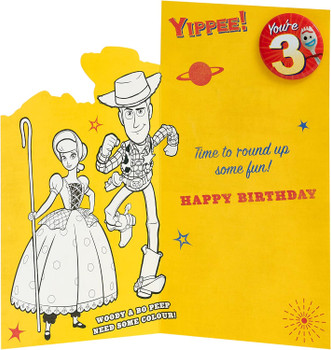 Disney Toy Story Design With Woody, Buzz & Forky 3rd Birthday Card