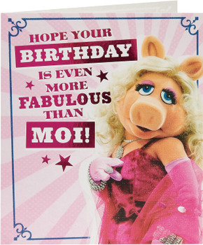 Disney The Muppets  Miss Piggy Design Birthday Card