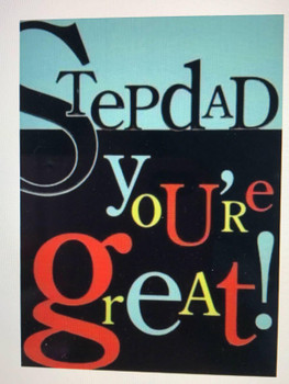 Stepdad You're Great Morden Father's Day New Card