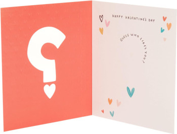Question Mark Design From A Secret Admirer Valentine's Day Card