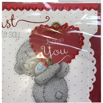 Interchangeable Just To Say You're My Me to You Bear Handmade Valentine's Day Card