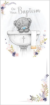 Bear In Font On Your Baptism Card