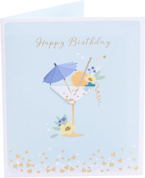 Cocktail Design Birthday Card