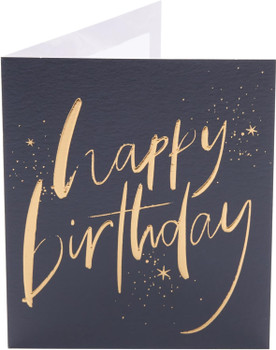Black & Gold Design Birthday Card