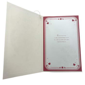 To Partner Teddies With Gifts & Bouquet Glitter Finished Valentine's Day Card