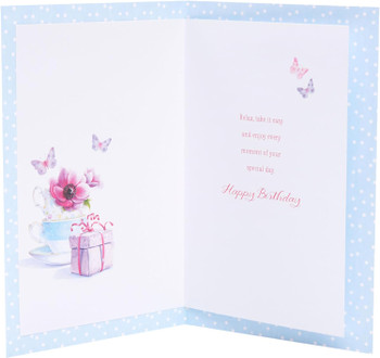 Teacups Design Birthday Card
