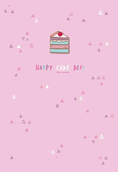Hotchpotch Happy Cake Day Card with Enamel Cake Pin