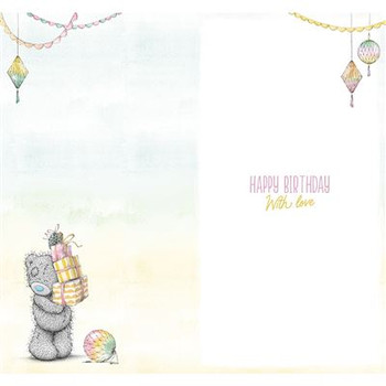 Bear On Stepping Stones Wonderful Day Birthday Card
