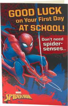 Marvel Spider-Man First Day of New School Card