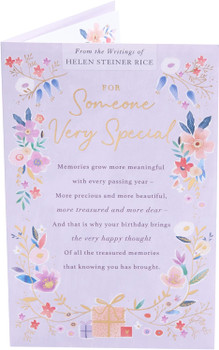 Light Pink Floral Design Someone Very Special Birthday Card